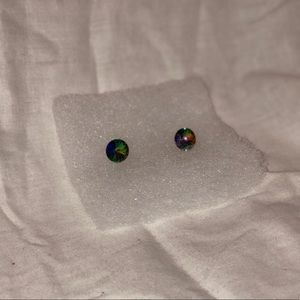 Color Changing Multifaceted Post Earrings